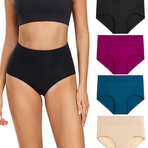 Amazon Other - Women's Cotton Underwear High Waist Briefs Ladies Soft Underpants 4 Pack XL